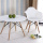 Wood plastic dining chair with armrests